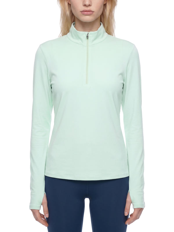 Women's Quarter Zip Yoga Pullover – Performance Activewear Top
