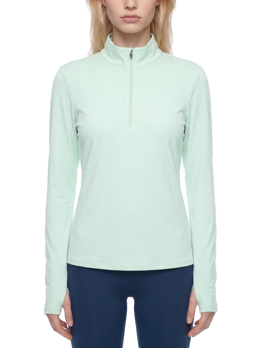 Women's Quarter Zip Yoga Pullover – Performance Activewear Top
