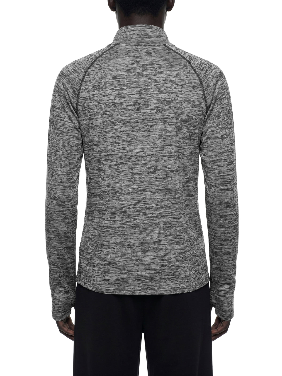 Men's Quarter-Zip Performance Long Sleeve T-Shirt – Lightweight Athletic Training Top