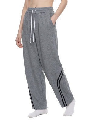 Unisex Wide Leg Piping Sweatpants – Oversized Relaxed Fit Streetwear Joggers
