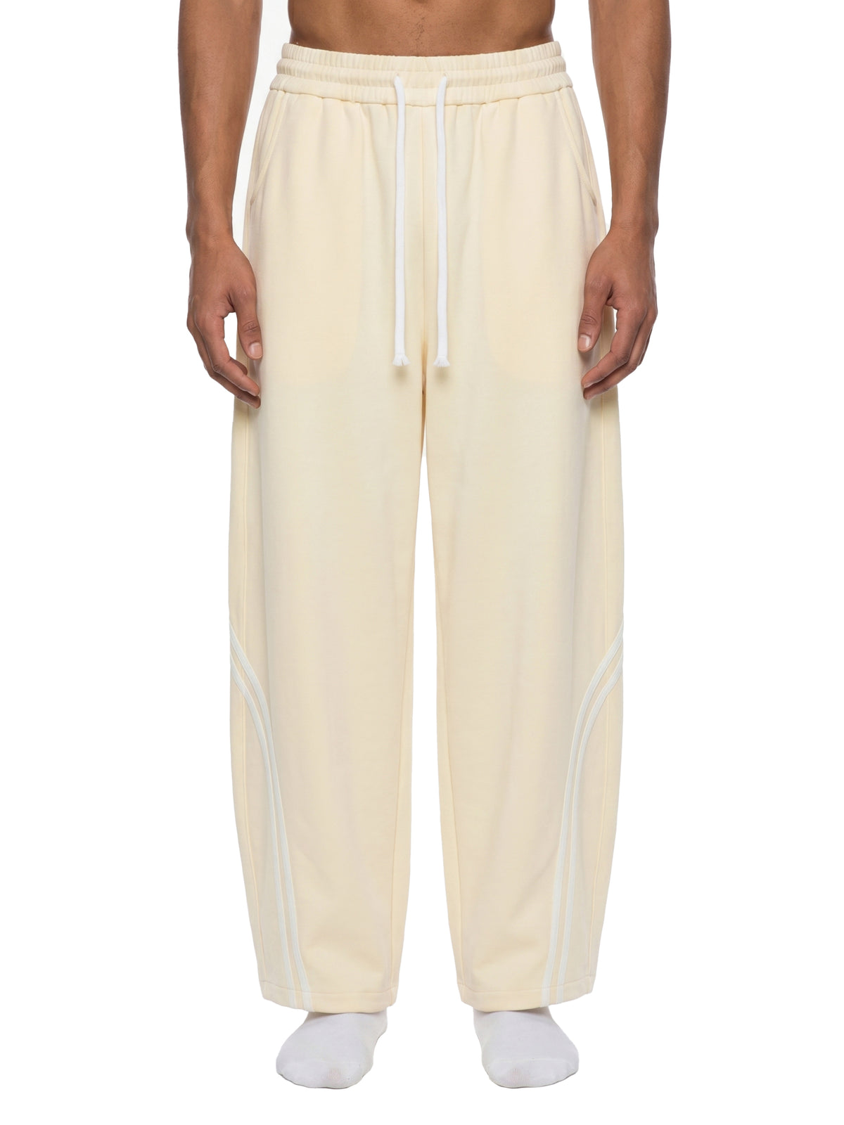 Unisex Wide Leg Piping Sweatpants – Oversized Relaxed Fit Streetwear Joggers