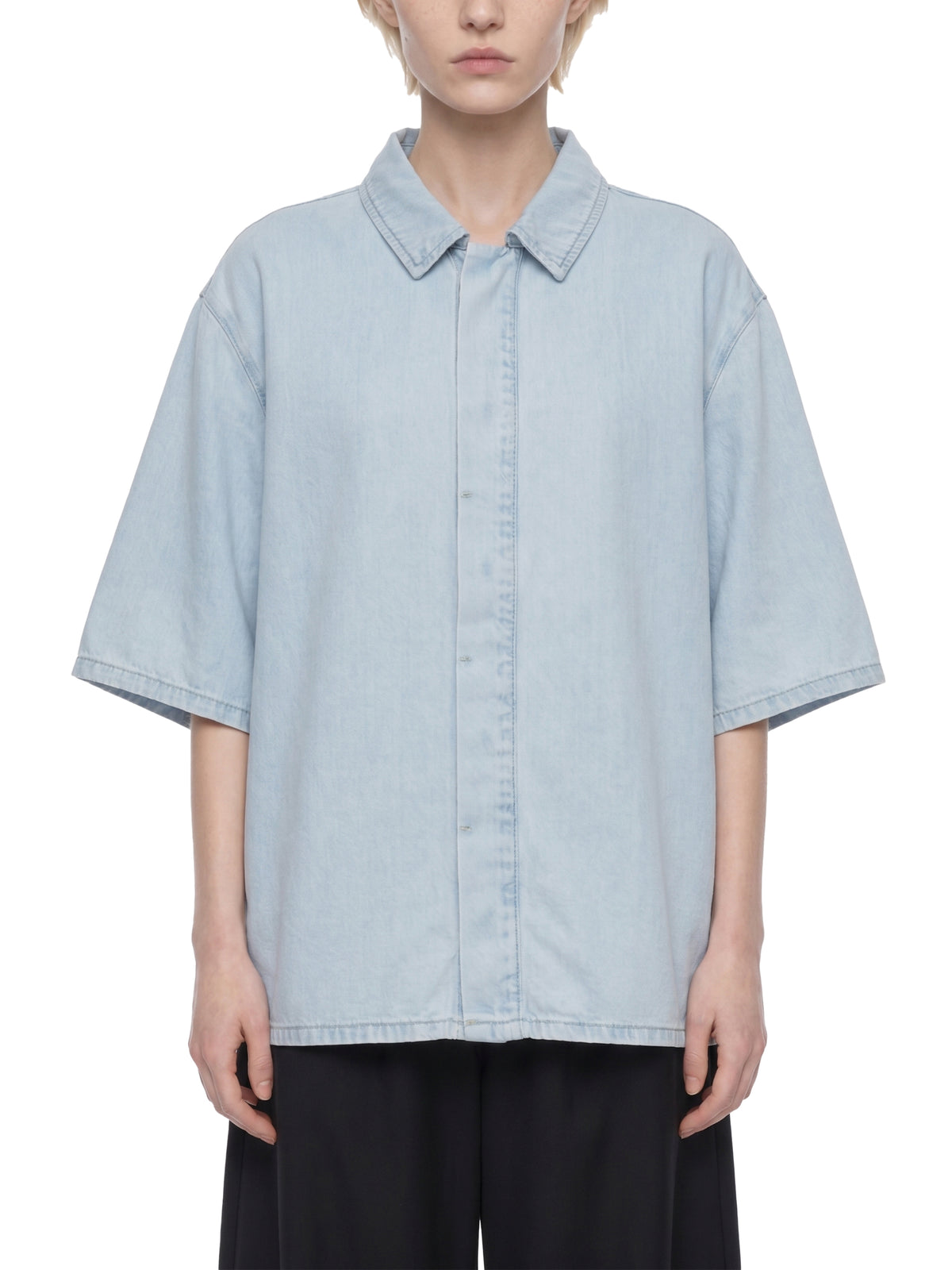 Unisex Vintage Wash Lyocell Drop Shoulder Shirt – Oversized Premium Button-Up