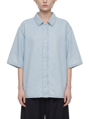 Unisex Vintage Wash Lyocell Drop Shoulder Shirt – Oversized Premium Button-Up