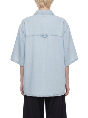 Unisex Vintage Wash Lyocell Drop Shoulder Shirt – Oversized Premium Button-Up