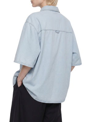 Unisex Vintage Wash Lyocell Drop Shoulder Shirt – Oversized Premium Button-Up