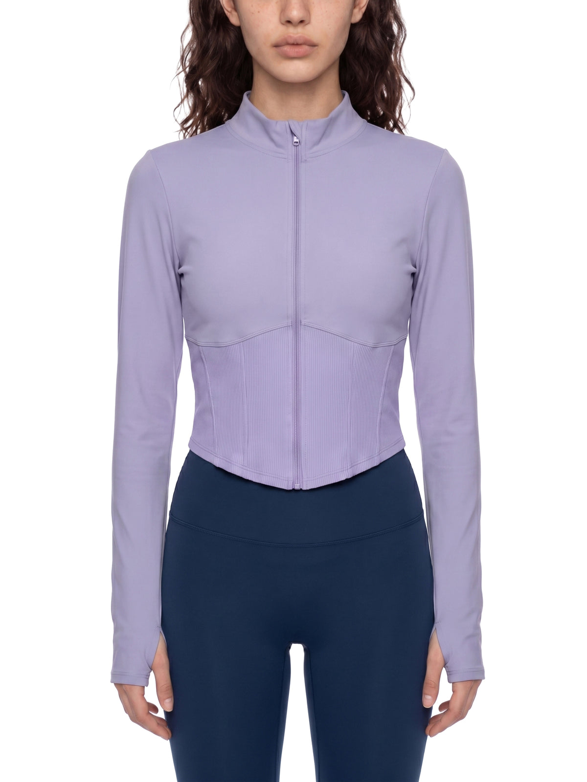 Women's Slim Fit Full-Zip Performance Jacket – Activewear Yoga Jacket