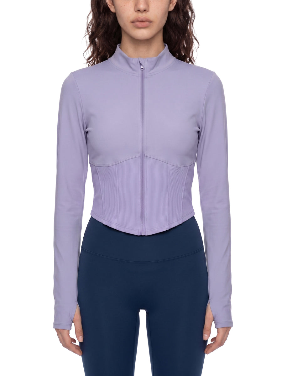 Women's Slim Fit Full-Zip Performance Jacket – Activewear Yoga Jacket