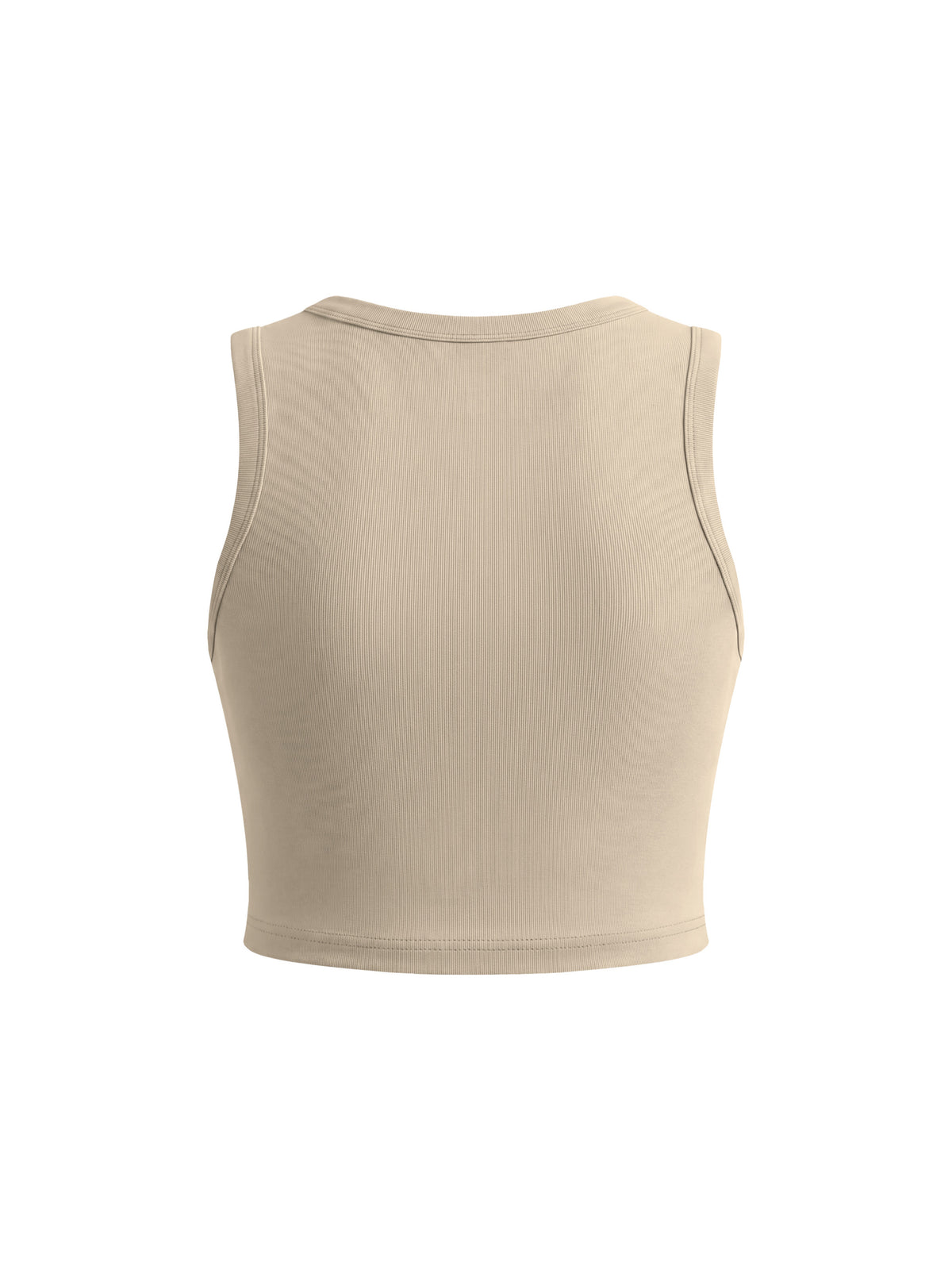 Women's Tight Crew Neck Crop Tank Top – Slim Fit Essential Sleeveless Top