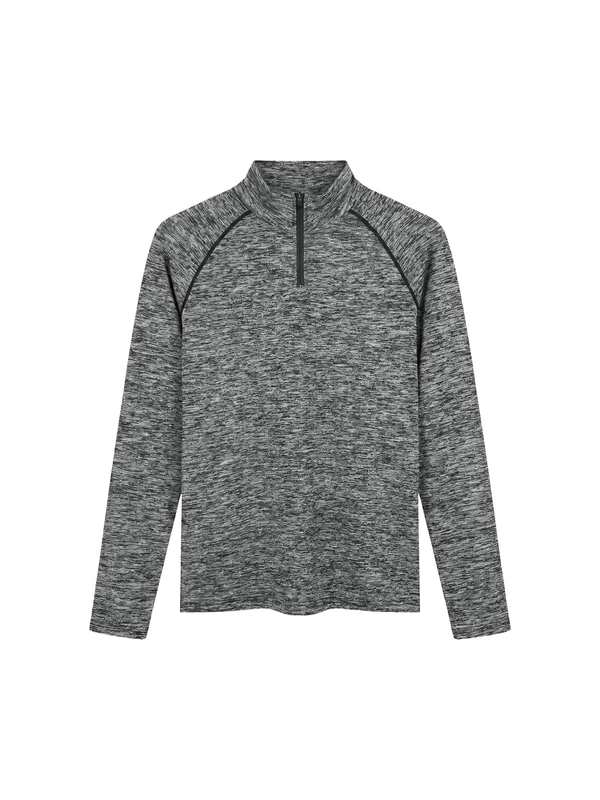 Men's Quarter-Zip Performance Long Sleeve T-Shirt – Lightweight Athletic Training Top