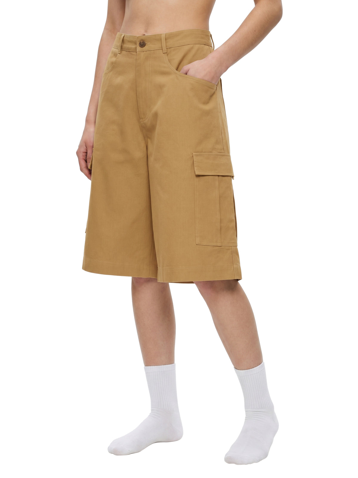 Unisex Woven Cargo Shorts – Relaxed Fit Utility Streetwear Shorts