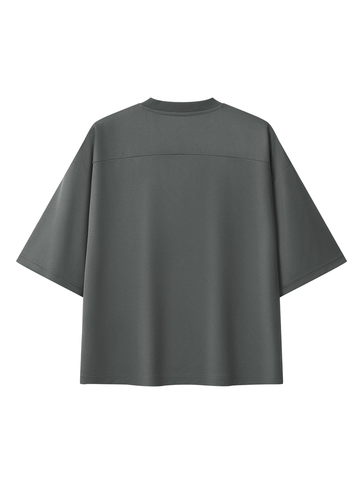 Unisex Boxy Mesh Crewneck T-Shirt – Oversized Breathable Streetwear Tee