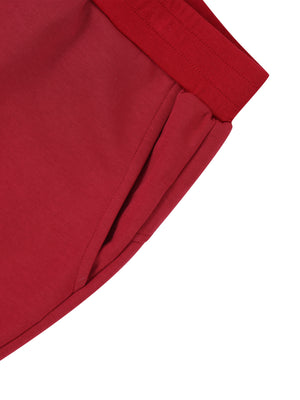 Women's Retro Contrast Trim Athletic Shorts – High-Waisted Activewear Shorts