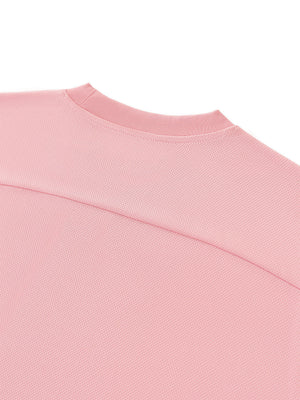 Unisex Boxy Mesh Crewneck T-Shirt – Oversized Breathable Streetwear Tee
