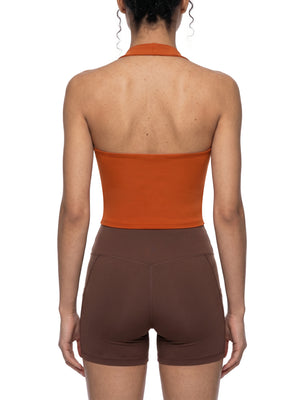 Women's Halter Crop Sports Bra – Medium Support Activewear Bra
