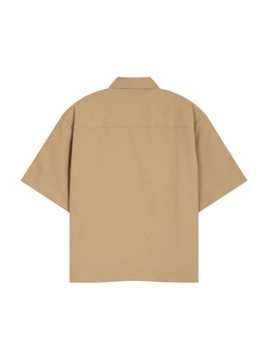 Unisex Heavyweight Boxy Short Sleeve Shirt – Oversized Premium Streetwear Button-Up