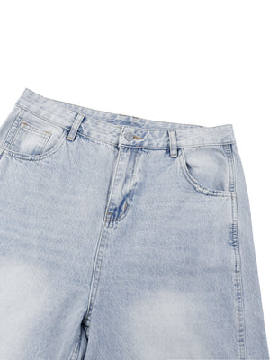 Men's Vintage Wash Sunfade Barrel Leg Jeans