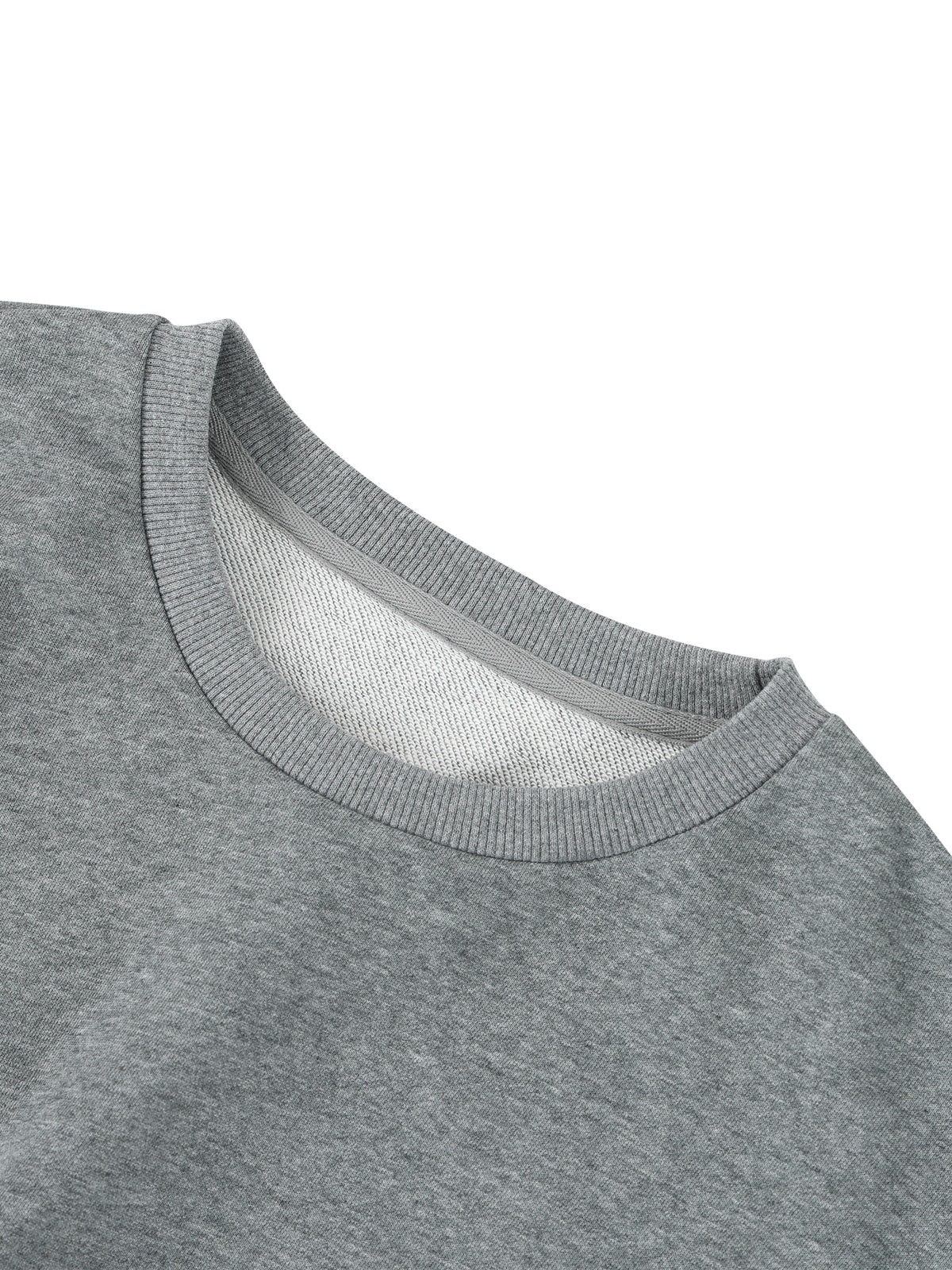 Women's Boxy Cropped Crewneck Sweatshirt – Oversized Casual Fleece Pullover