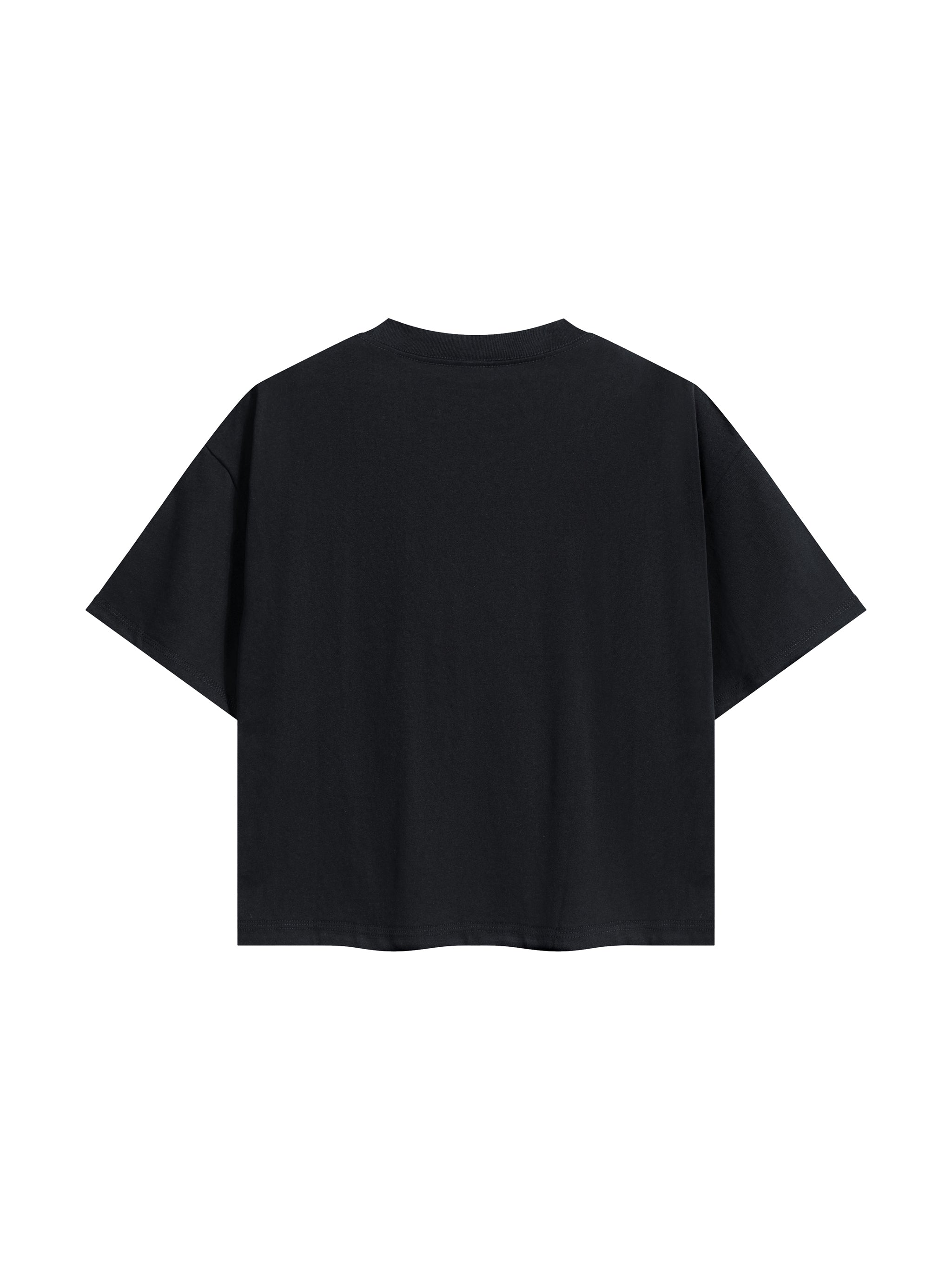 Unisex Boxy Drop Shoulder Crop T-Shirt