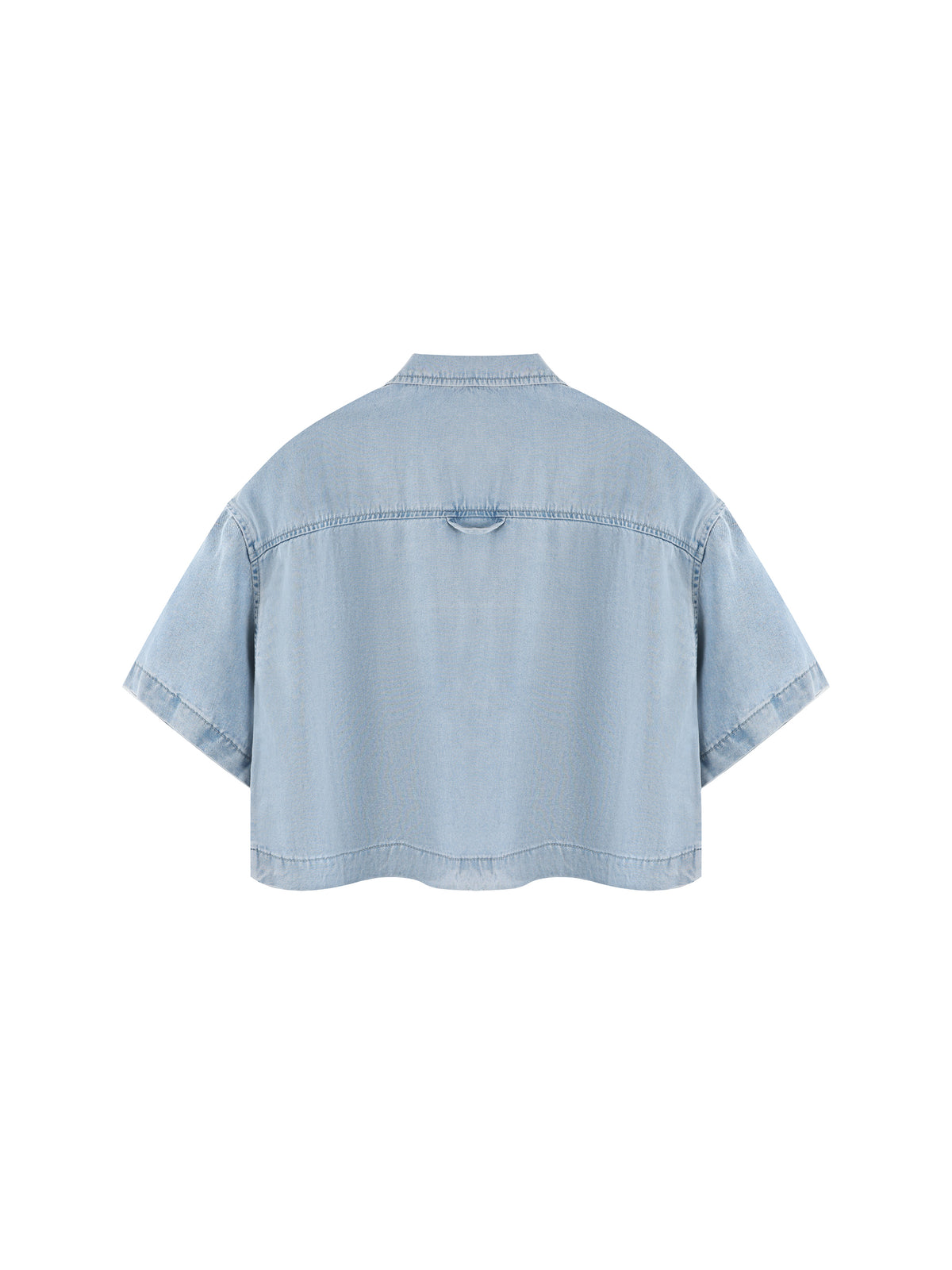 Women's Vintage Wash Boxy Cropped Shirt – Oversized Retro Crop Top Streetwear Tee