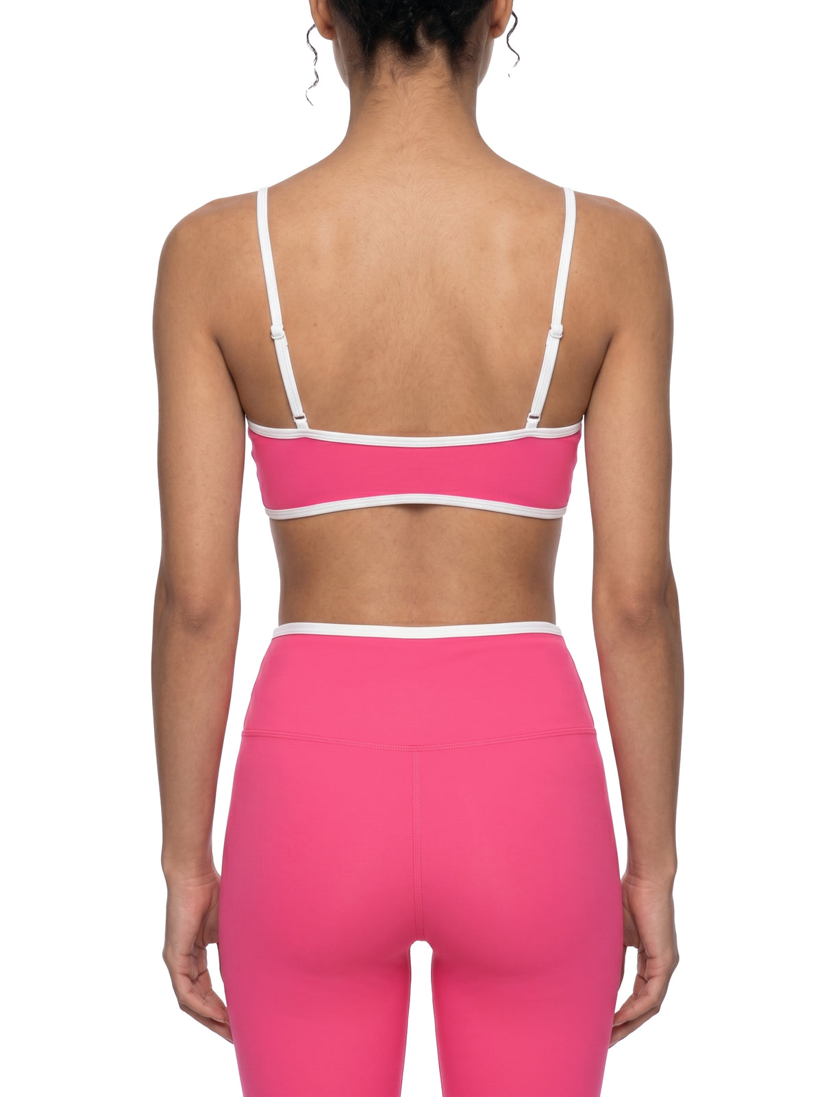 Women's Color Block Ruched V-Neck Sports Bra – Medium Support Activewear Bra