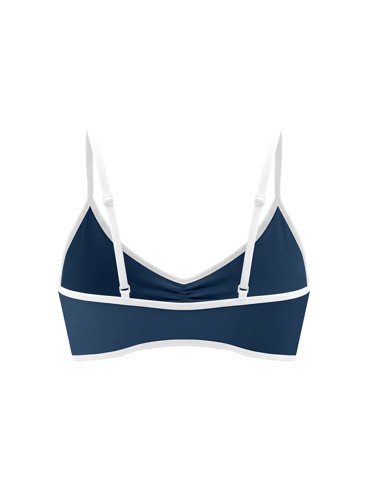 Women's Color Block Ruched V-Neck Sports Bra – Medium Support Activewear Bra