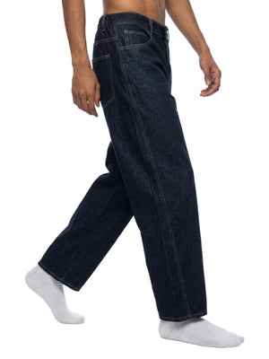 Men's Vintage Wash Barrel Leg Jeans – Relaxed Fit Premium Denim