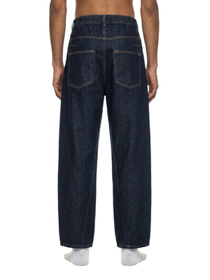 Men's Vintage Wash Barrel Leg Jeans – Relaxed Fit Premium Denim