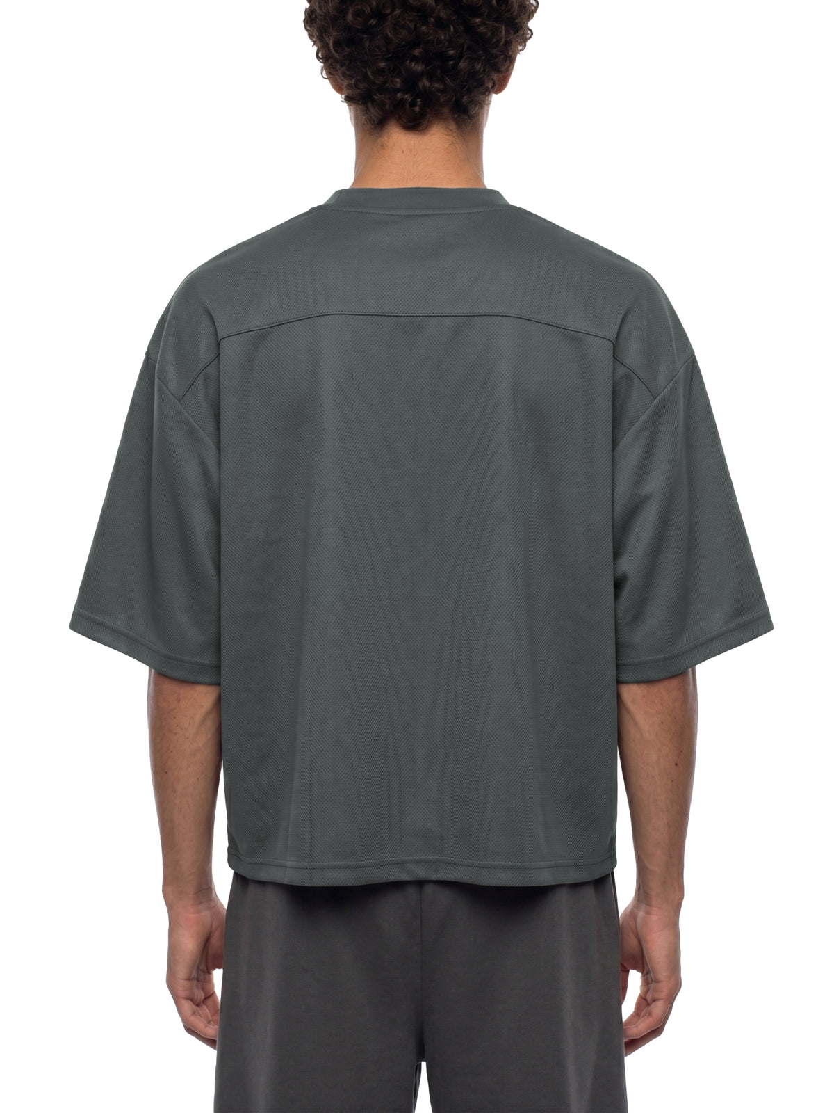 Unisex Boxy Mesh Crewneck T-Shirt – Oversized Breathable Streetwear Tee