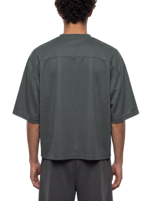 Unisex Boxy Mesh Crewneck T-Shirt – Oversized Breathable Streetwear Tee