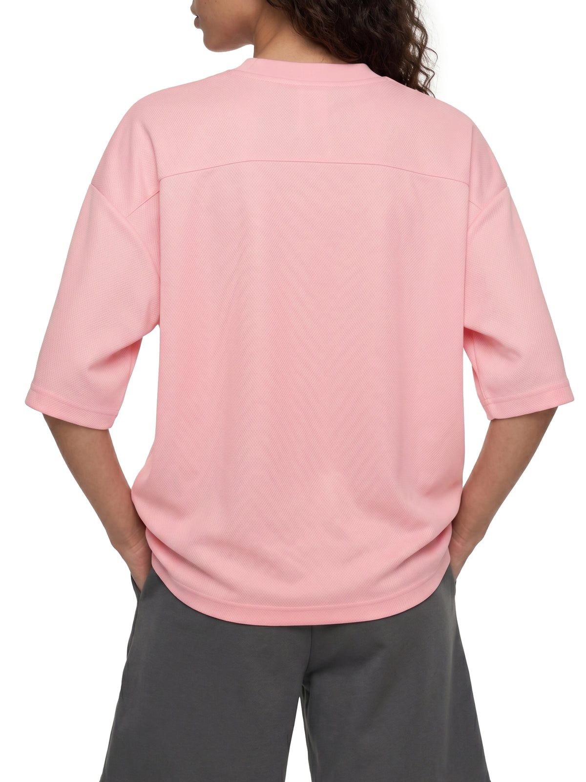 Unisex Boxy Mesh Crewneck T-Shirt – Oversized Breathable Streetwear Tee