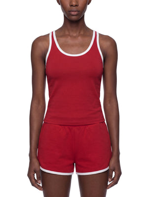 Women's Color Block Cropped Tank Top – Athletic Sleeveless Activewear Top