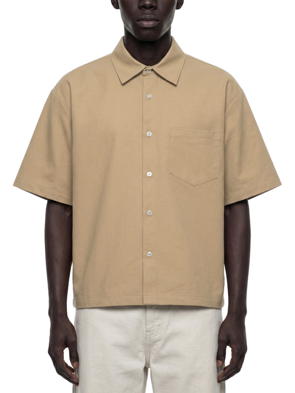 Unisex Heavyweight Boxy Short Sleeve Shirt – Oversized Premium Streetwear Button-Up