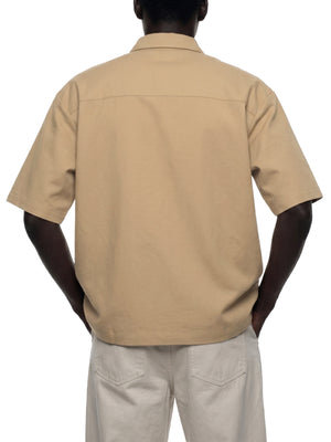 Unisex Heavyweight Boxy Short Sleeve Shirt – Oversized Premium Streetwear Button-Up