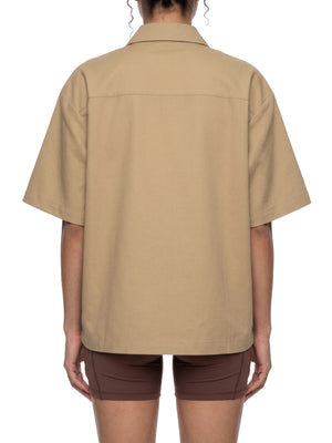 Unisex Heavyweight Boxy Short Sleeve Shirt – Oversized Premium Streetwear Button-Up
