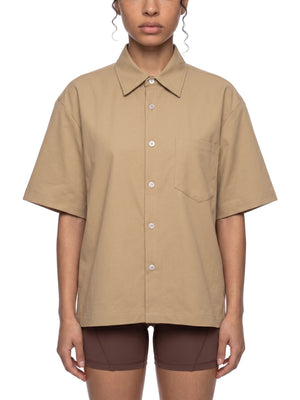 Unisex Heavyweight Boxy Short Sleeve Shirt – Oversized Premium Streetwear Button-Up