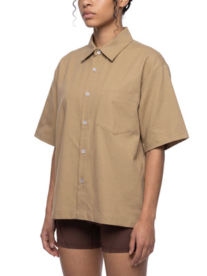 Unisex Heavyweight Boxy Short Sleeve Shirt – Oversized Premium Streetwear Button-Up