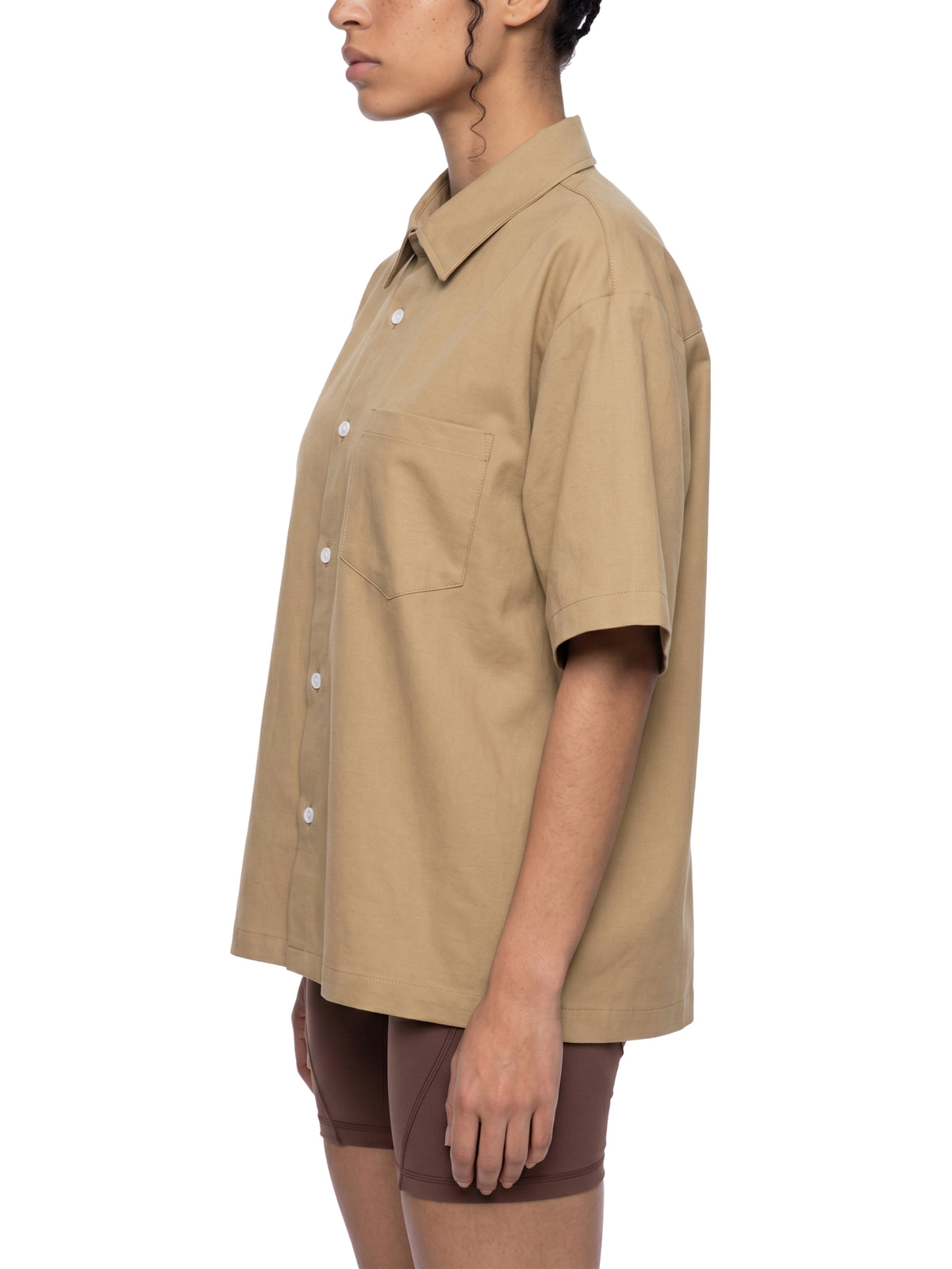 Unisex Heavyweight Boxy Short Sleeve Shirt – Oversized Premium Streetwear Button-Up