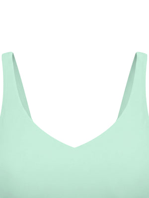 Women's V-Neck Yoga Sports Bra – Seamless Medium Support Workout & Activewear Bra