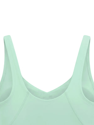 Women's V-Neck Yoga Sports Bra – Seamless Medium Support Workout & Activewear Bra