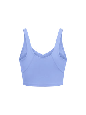 Women's V-Neck Yoga Sports Bra – Seamless Medium Support Workout & Activewear Bra