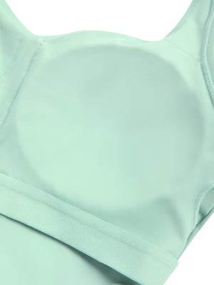 Women's V-Neck Yoga Sports Bra – Seamless Medium Support Workout & Activewear Bra
