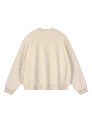 Unisex Mineral Wash Boxy Sweatshirt – Oversized Heavyweight Vintage Streetwear Crewneck
