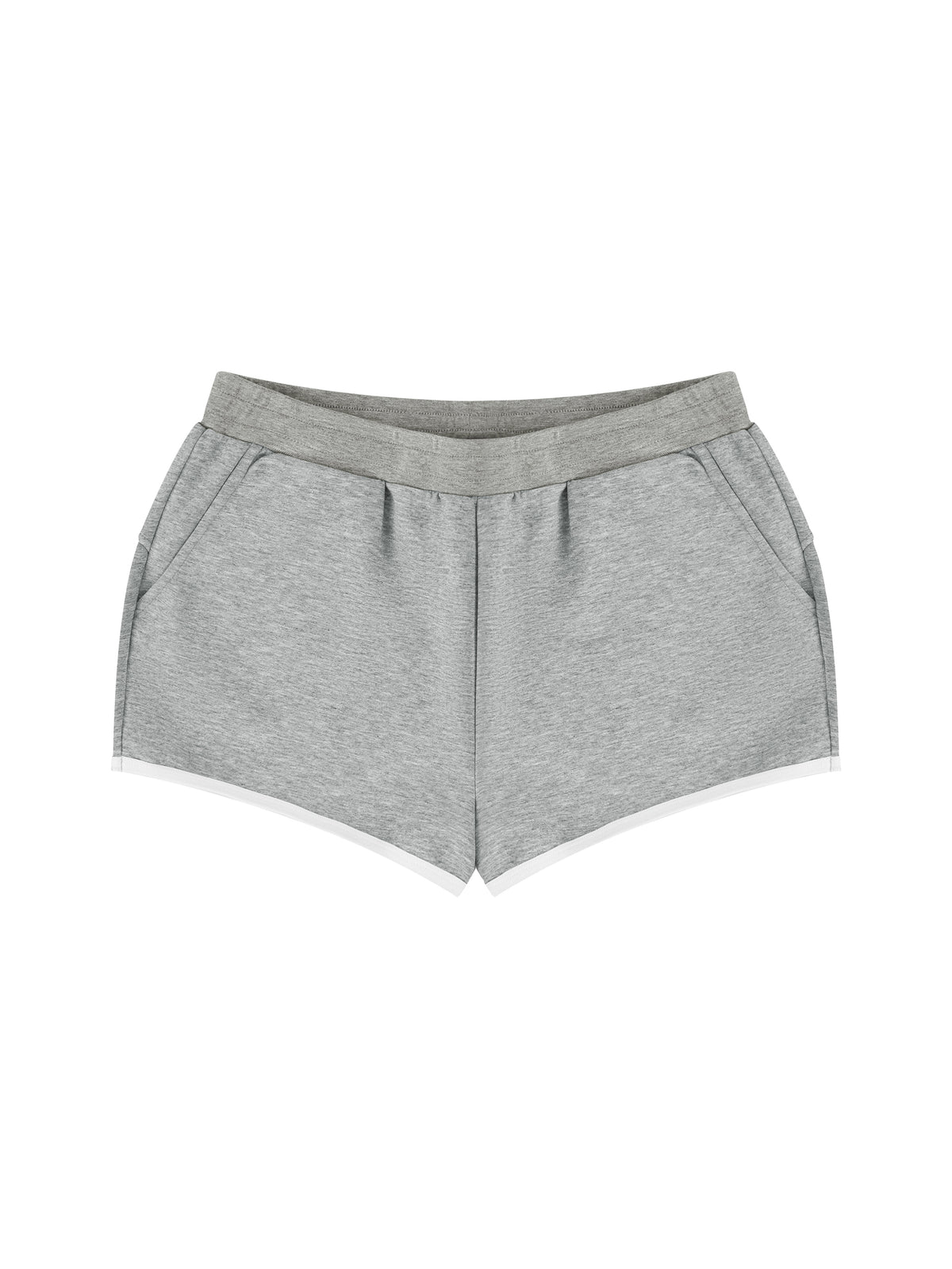 Women's Retro Contrast Trim Athletic Shorts – High-Waisted Activewear Shorts