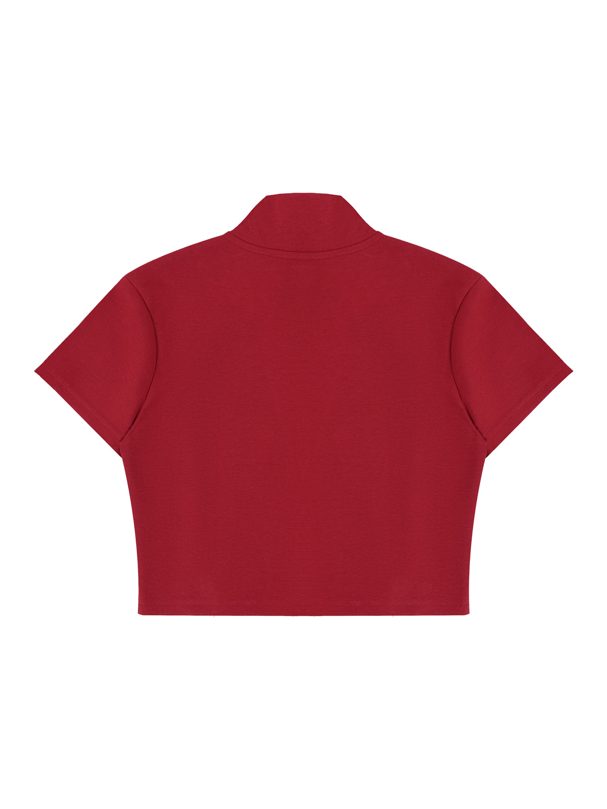Women's Cropped Full-Zip Short Sleeve T-Shirt – Slim Fit Casual Zip-Up Top