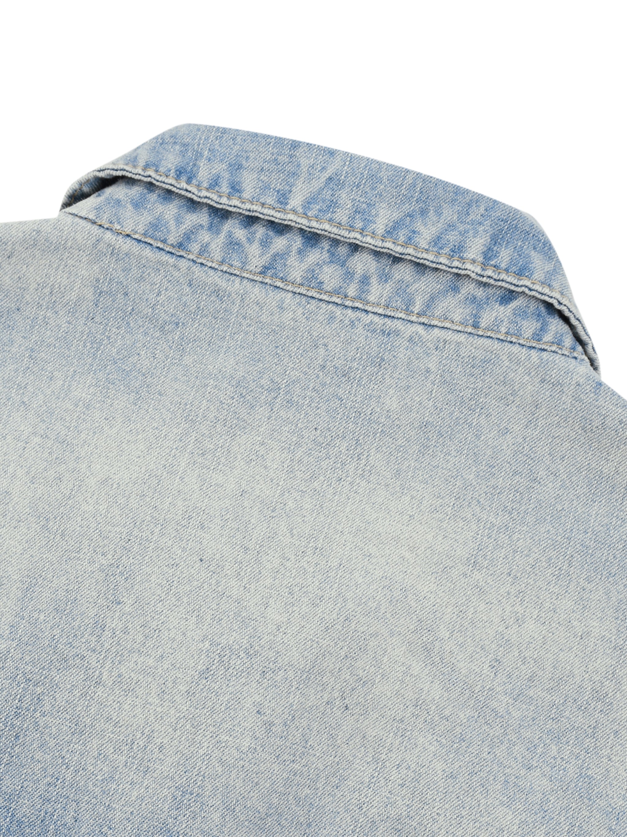Unisex Vintage Wash Full-Zip Denim Jacket