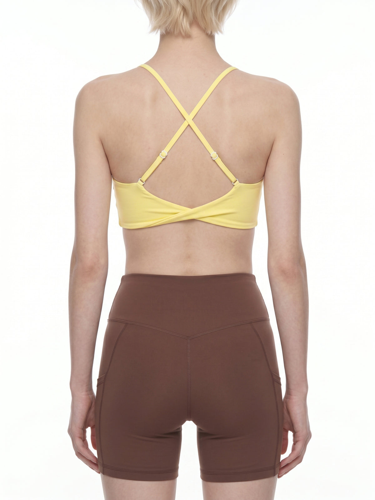 Women's Cropped Sports Bra – High Support Seamless Workout & Yoga Bra