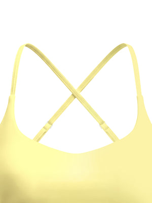 Women's Cropped Sports Bra – High Support Seamless Workout & Yoga Bra