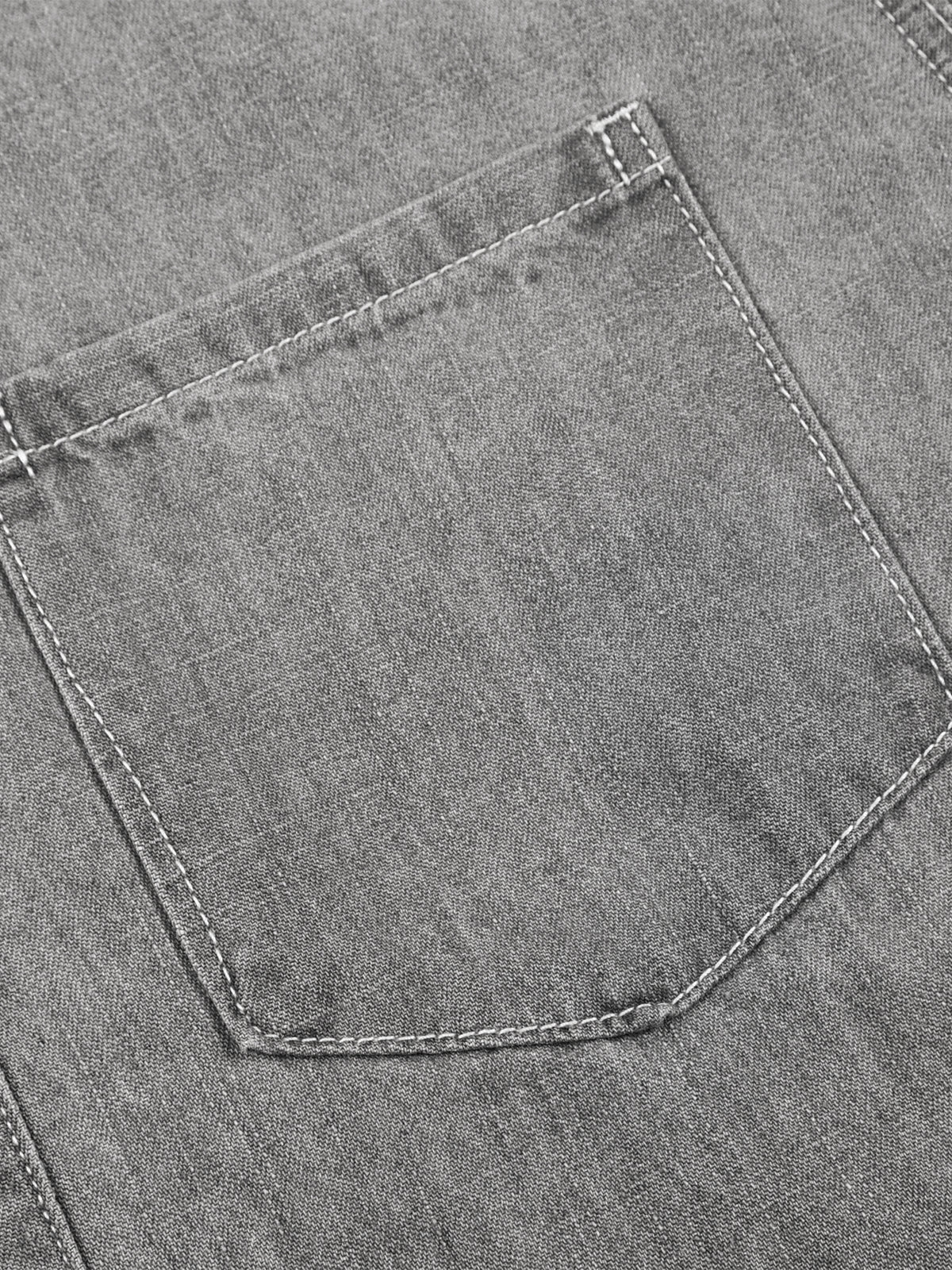 Unisex Vintage Wash Denim Shirt – Oversized Retro Button-Up Streetwear Denim Top