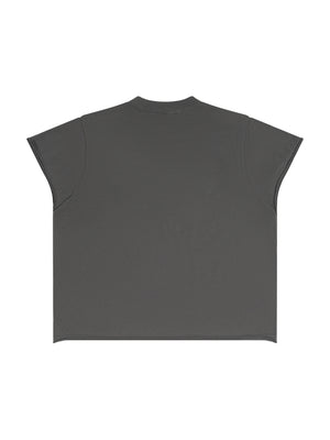 Unisex Boxy Raw Edge T-Shirt – Oversized Heavyweight Vintage Streetwear Tee
