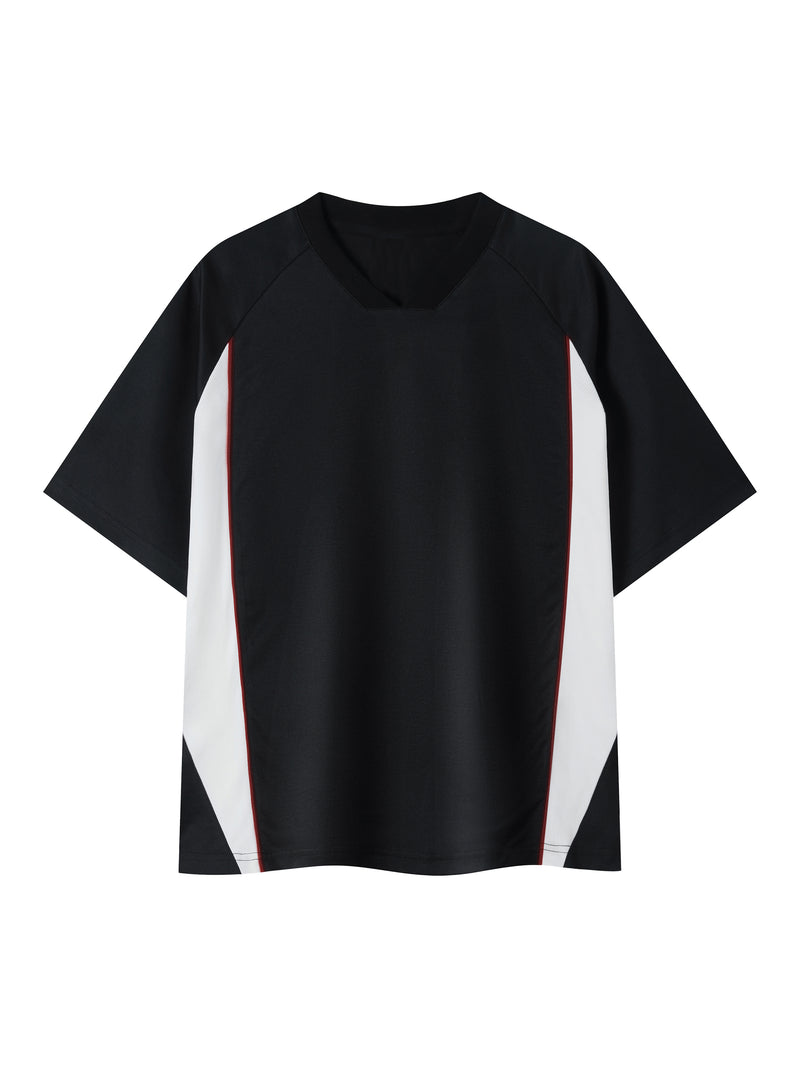 Unisex Color Block Performance T-Shirt – Quick-Dry Athletic Streetwear Tee